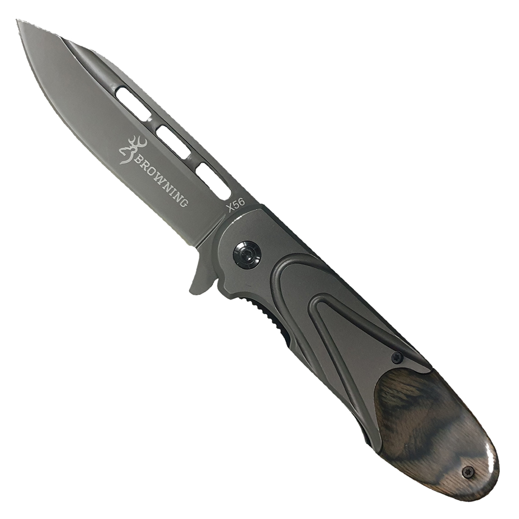 มีดพับ BROWNING X56 ขนาด 8.7 นิ้ว (22 ซม.) ด้ามเข้าประกับไม้