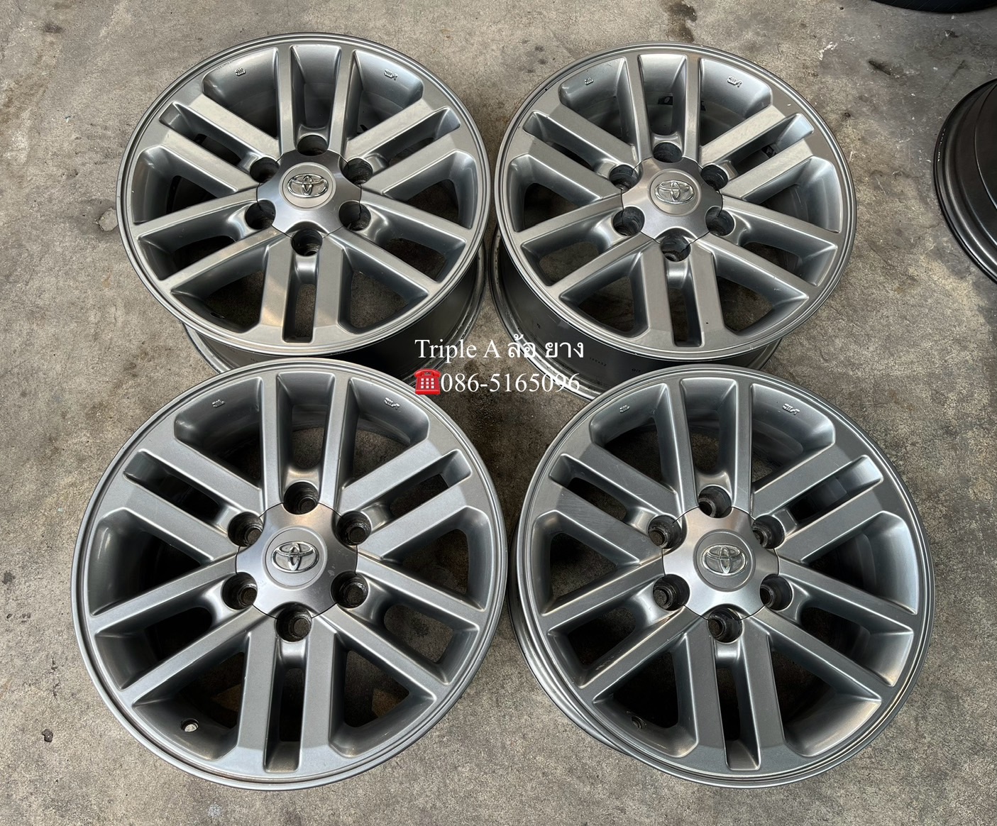 ✨ล้อแม็ก 6รู139✨Toyota Fortuner BMC รุ่น 50 ปี ขอบ 17 สีเทา