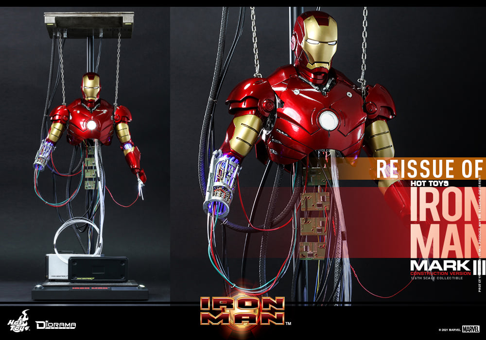 Hot Toys DS003 1/6 Iron Man - Mark III (Construction Version)