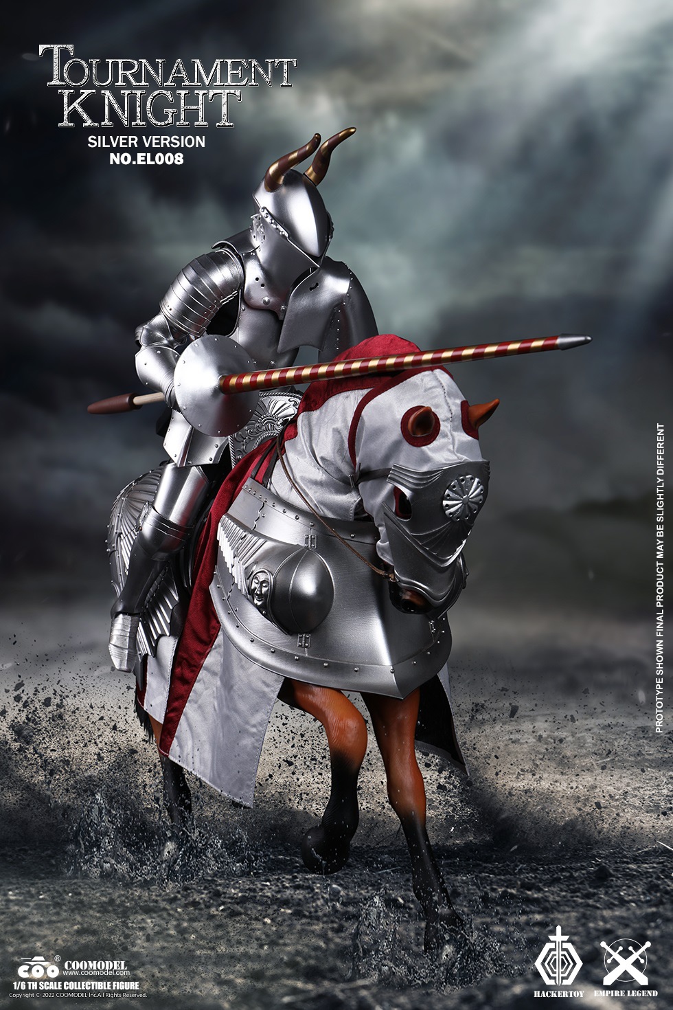 COOMODEL EL008 1/6 SUPERALLOY: EMPIRE LEGEND - TOURNAMENT KNIGHT (STANDARD SILVER VERSION)
