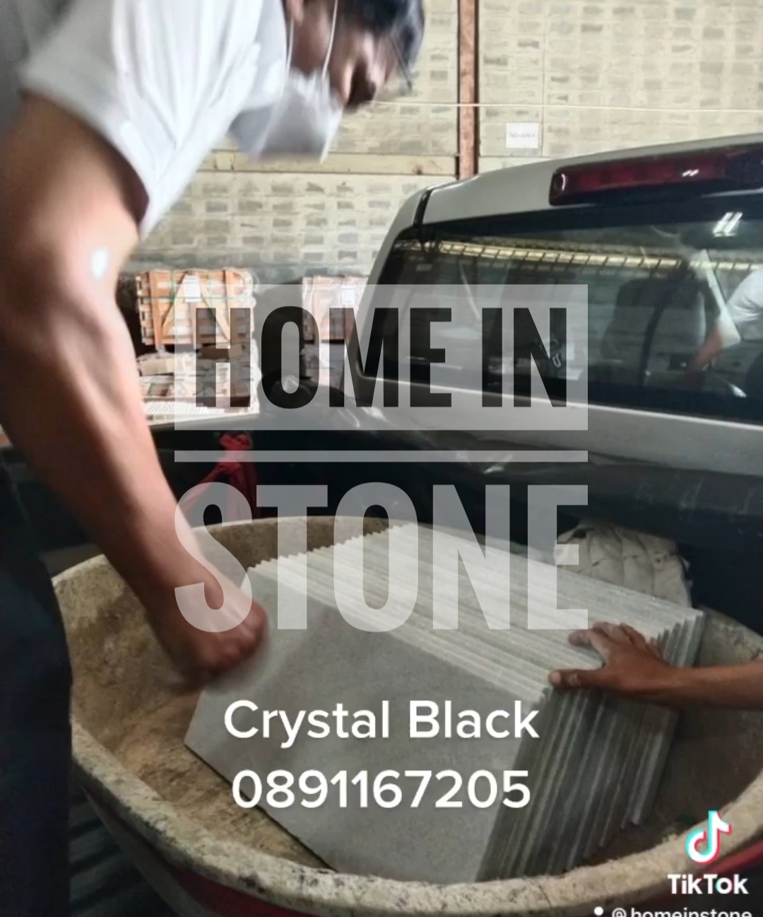 Crystal Black 30x60cm Stone for pool
