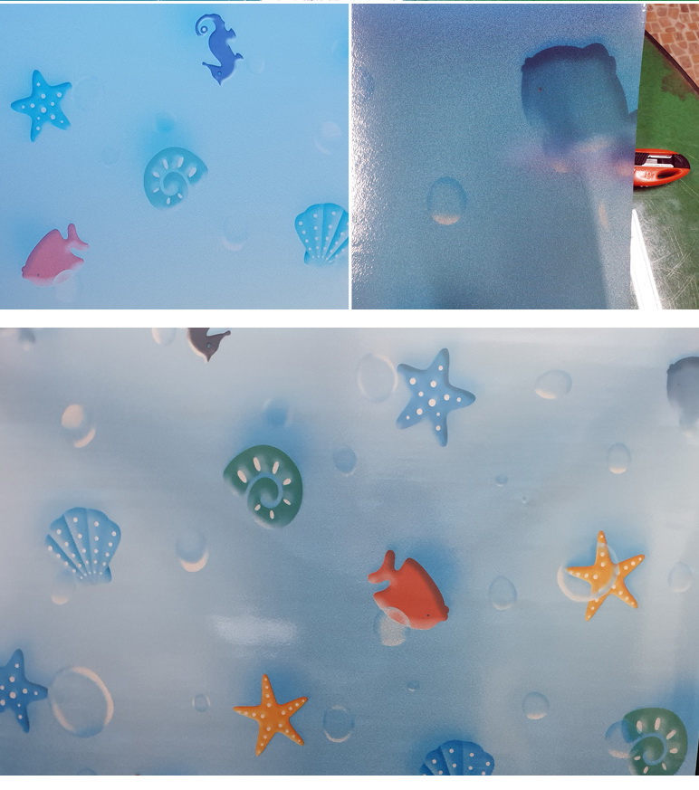 รุ่น 80024 สูญญากาศติดกระจกลายปลาหอยทะเล กว้าง 90 cm