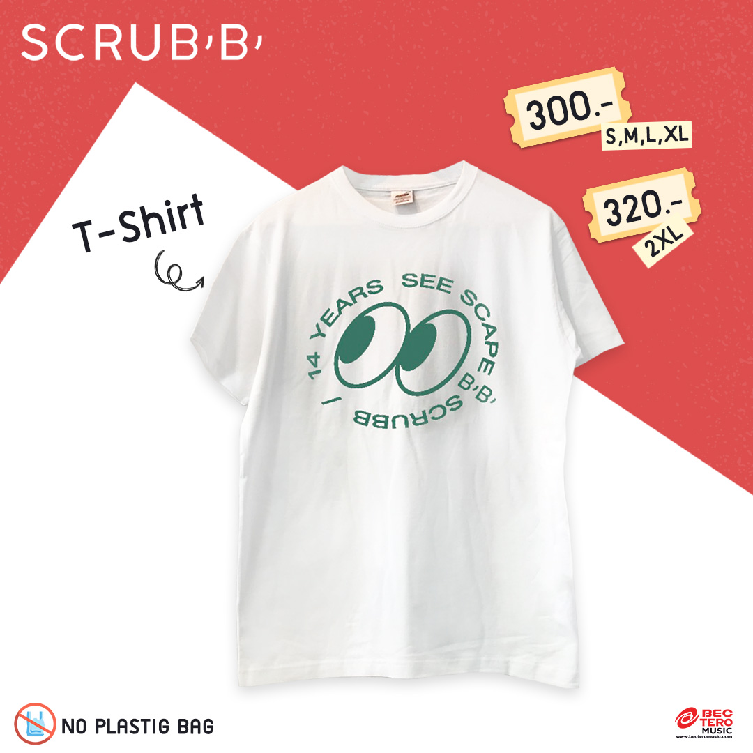 SCRUBB : T-SHIRT SCRUBB WHITE CAT EXPO 6