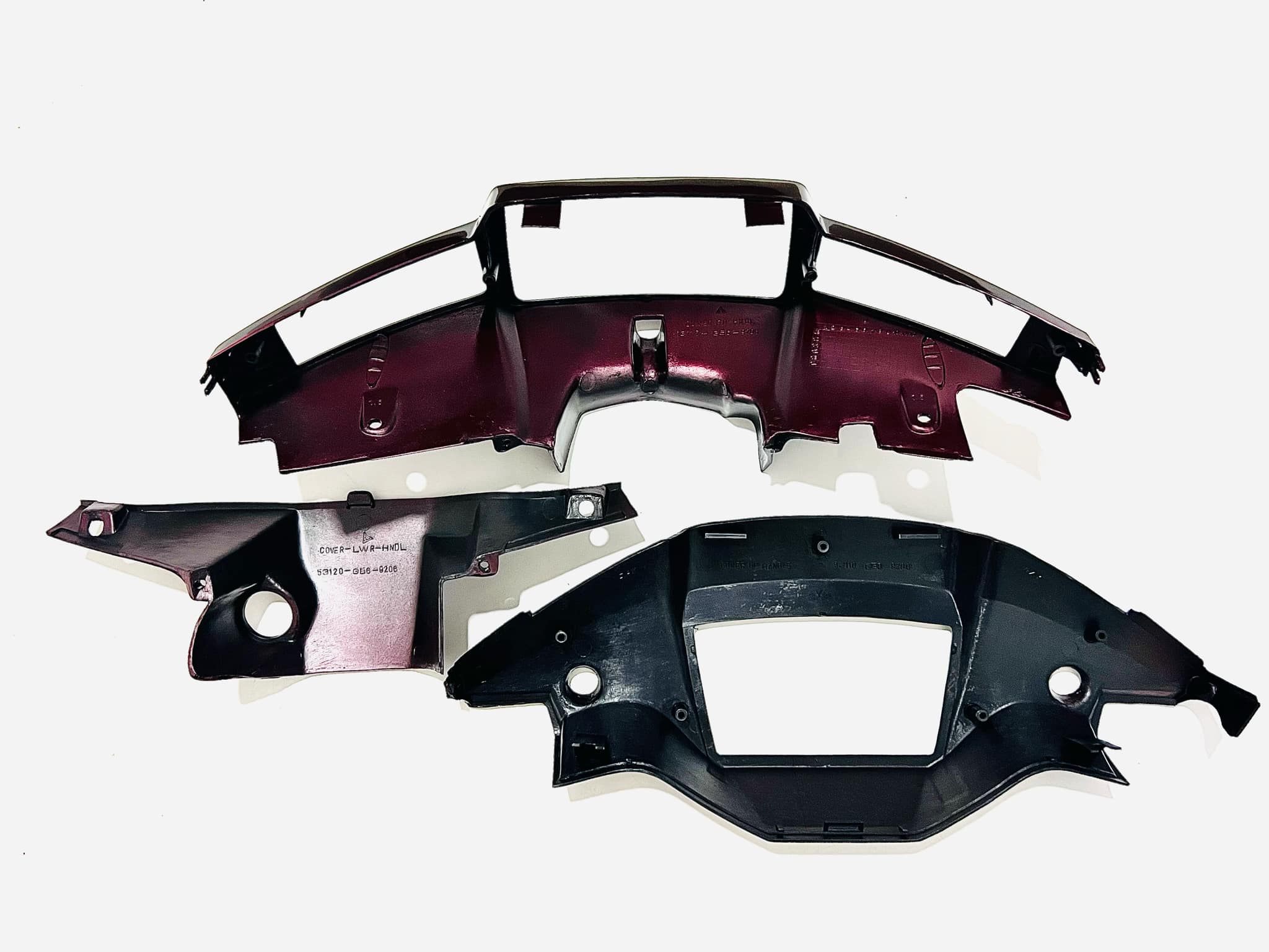 หน้ากากคัสตอม custom บน+ล่าง+หน้า สีมังคุด ครบชุด C