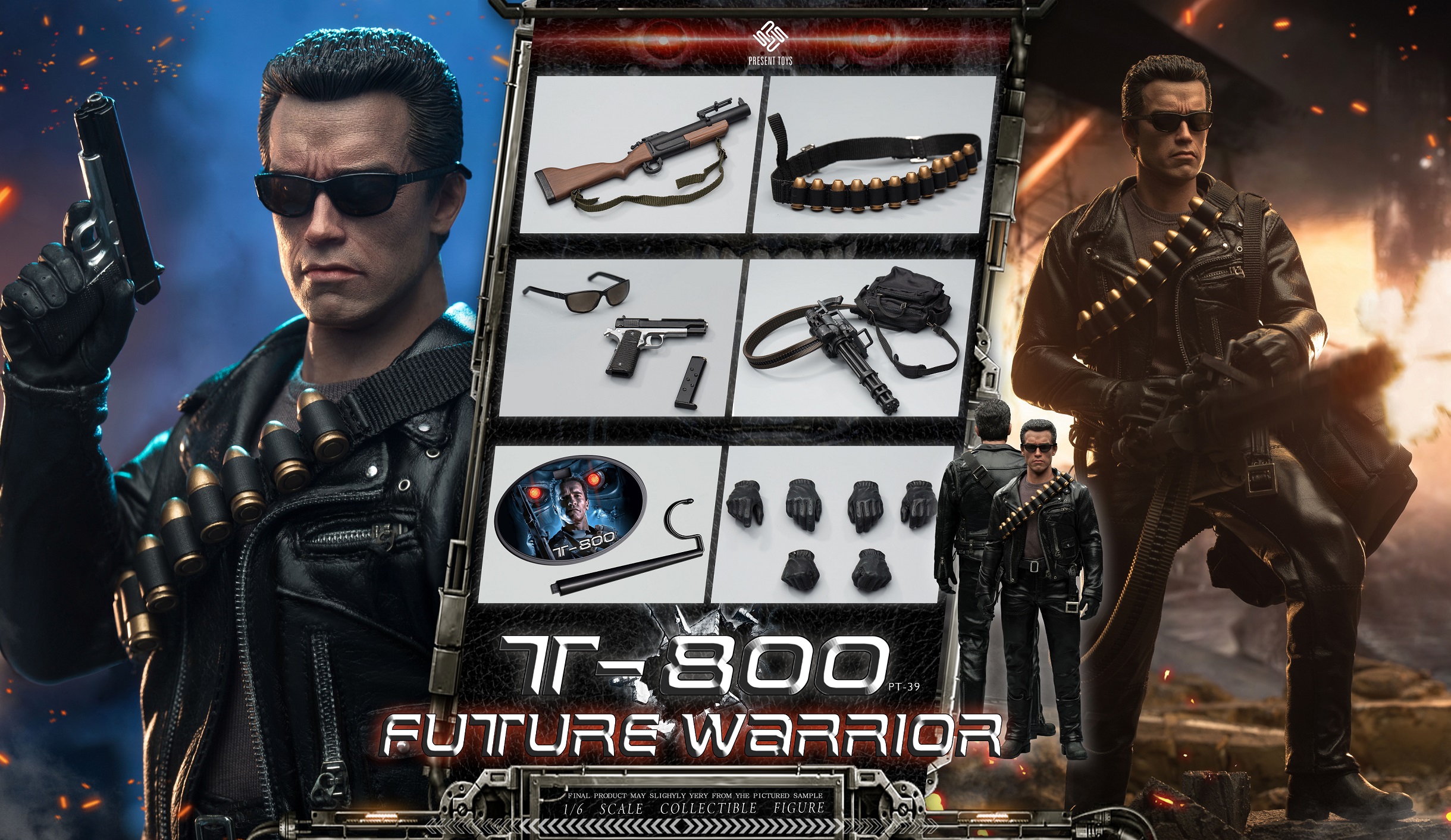 PRESENT TOYS PT-SP39 1/6 Future Warrior T-800