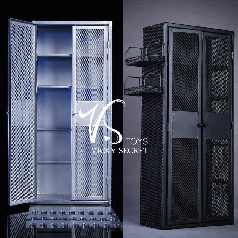 VSTOYS 18XG34A 1/6 soldier's metal weapon cabinet Locker (Black)