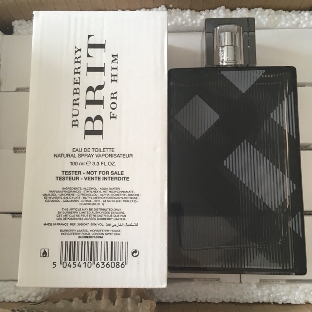 (แท้100%) Burberry Brit for him edt 100ml กล่องเทสเตอร์ per9