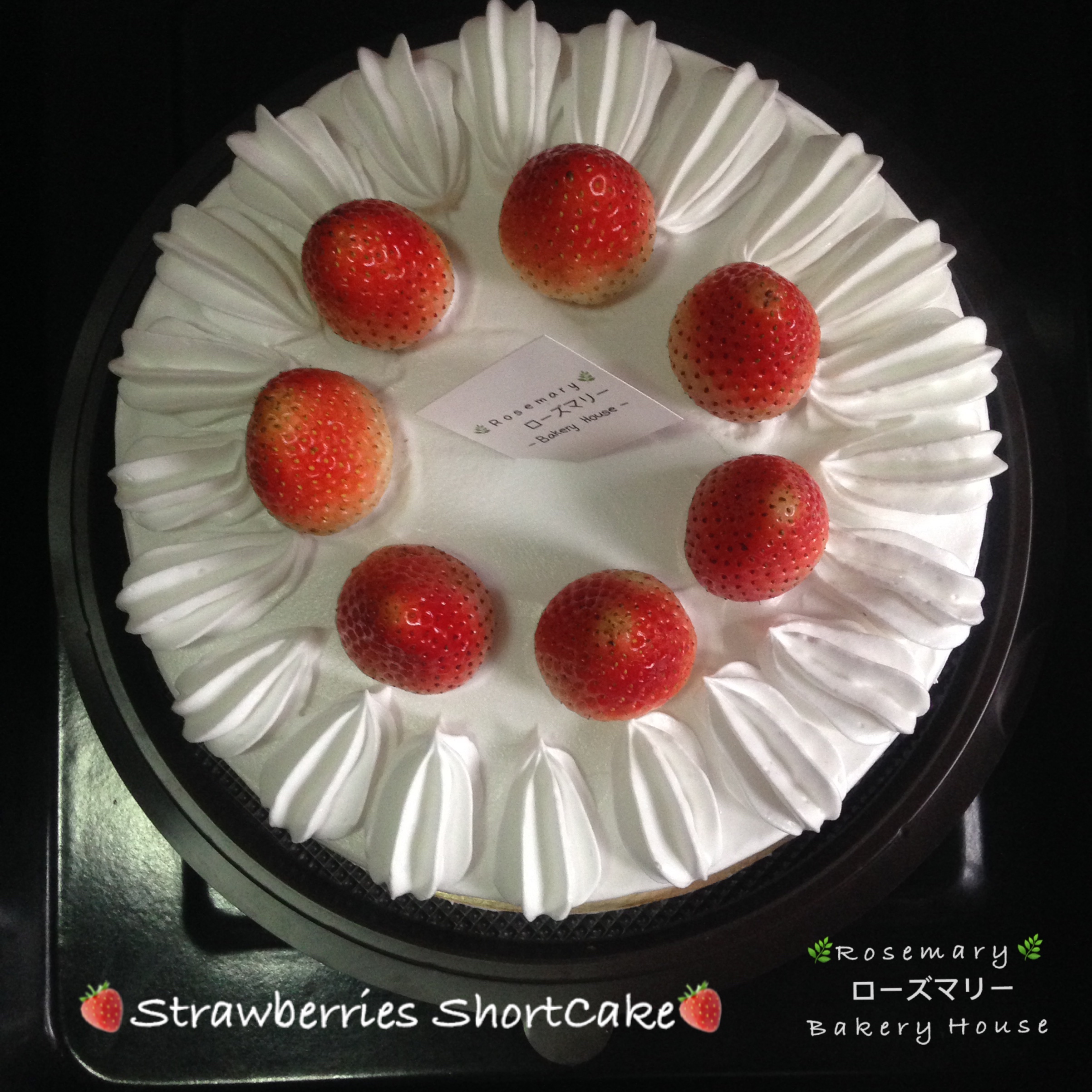 🍓 สตรอว์เบอร์รี่ชอร์ทเค้ก 🍓 (2 ปอนด์) Angel Strawberries ShortCake (2 Pound / 7" x 7") 3 ชั้น