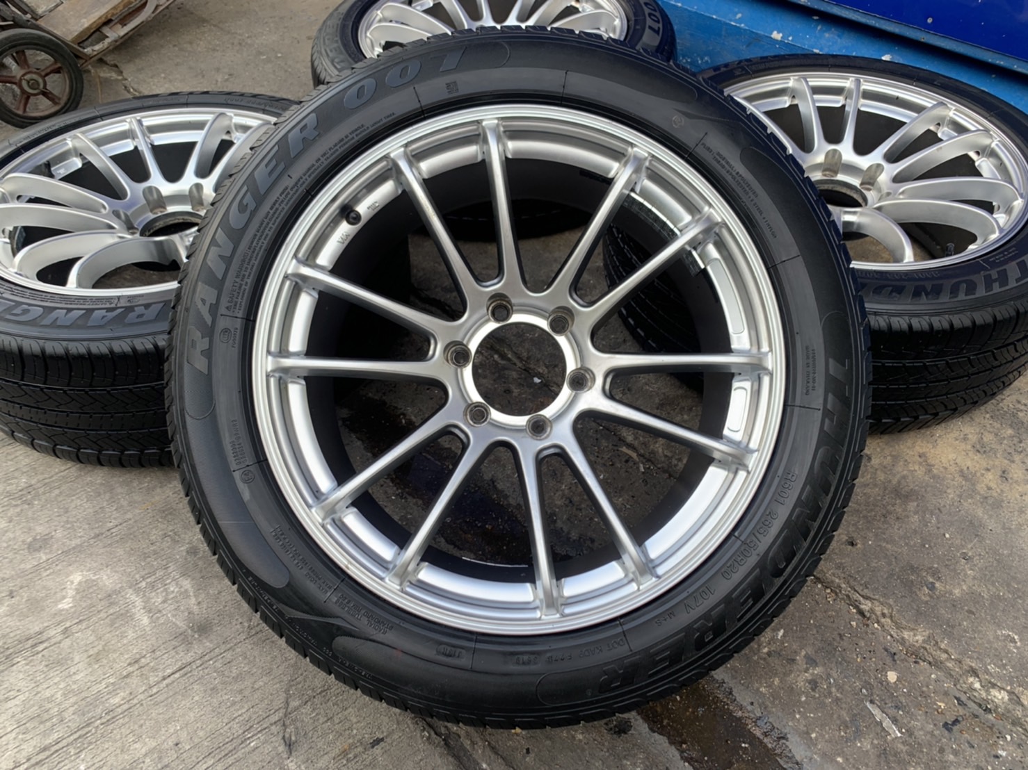 ✨ล้อแม็ก 6รู139✨Advan RS ขอบ 20 สีบอร์นไฮเปอร์ พร้อมยาง 265-50-20 THUNDERER ปลายปี 19