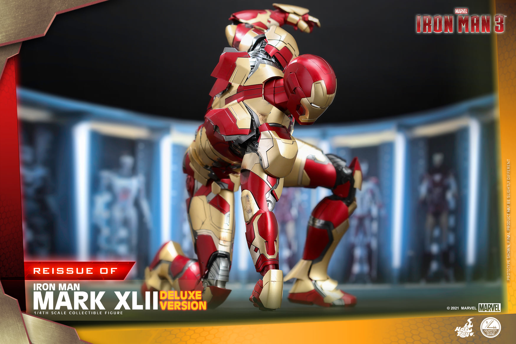 Hot Toys QS008 1/4 Iron Man 3 - Mark XLII (Deluxe Version) [Reissue]