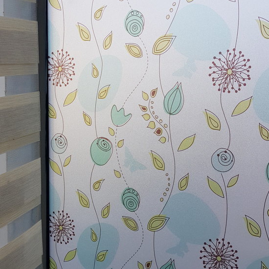 รุ่น 80027 สูญญากาศติดกระจกลายเถาดอกไม้ กว้าง 90 cm