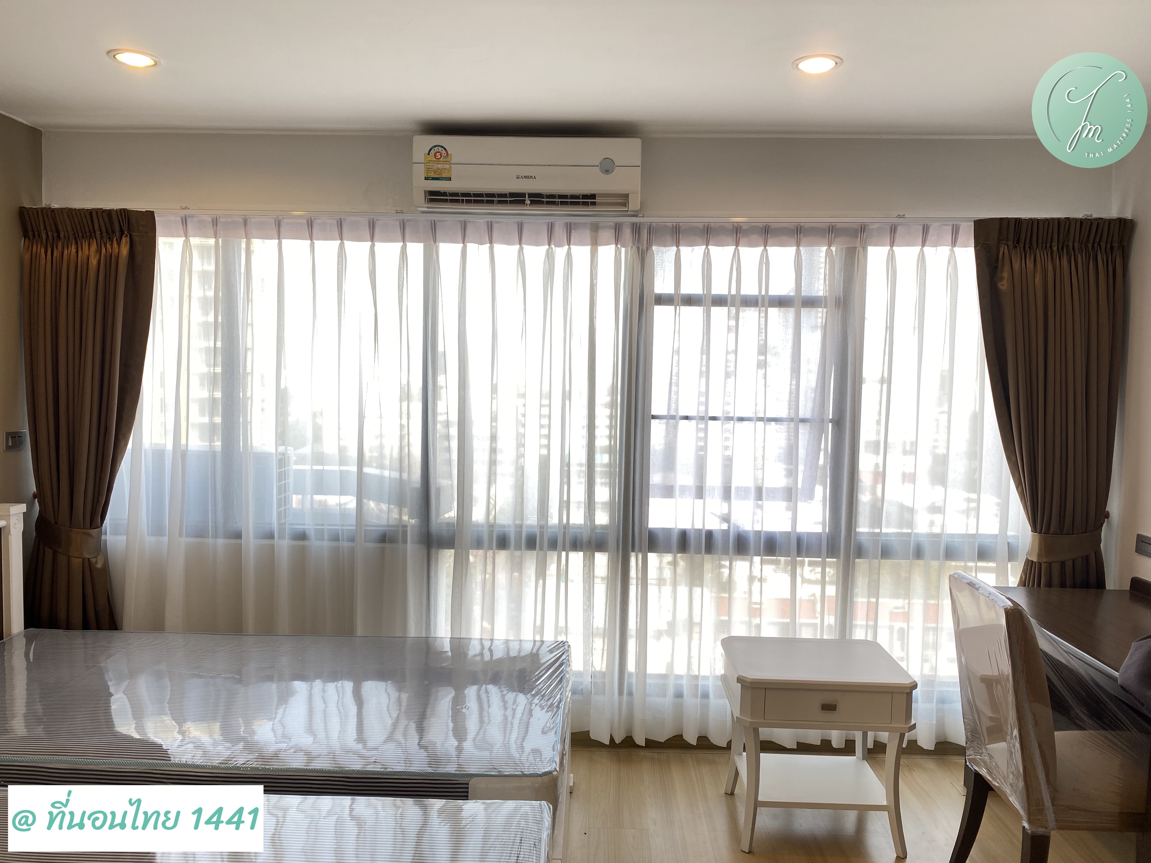 ผ้าม่านจีบสำหรับคอนโดและบ้าน | กันแสง UV + ผ้าโปร่ง - Pleat Curtain with sunblock and UV Protection