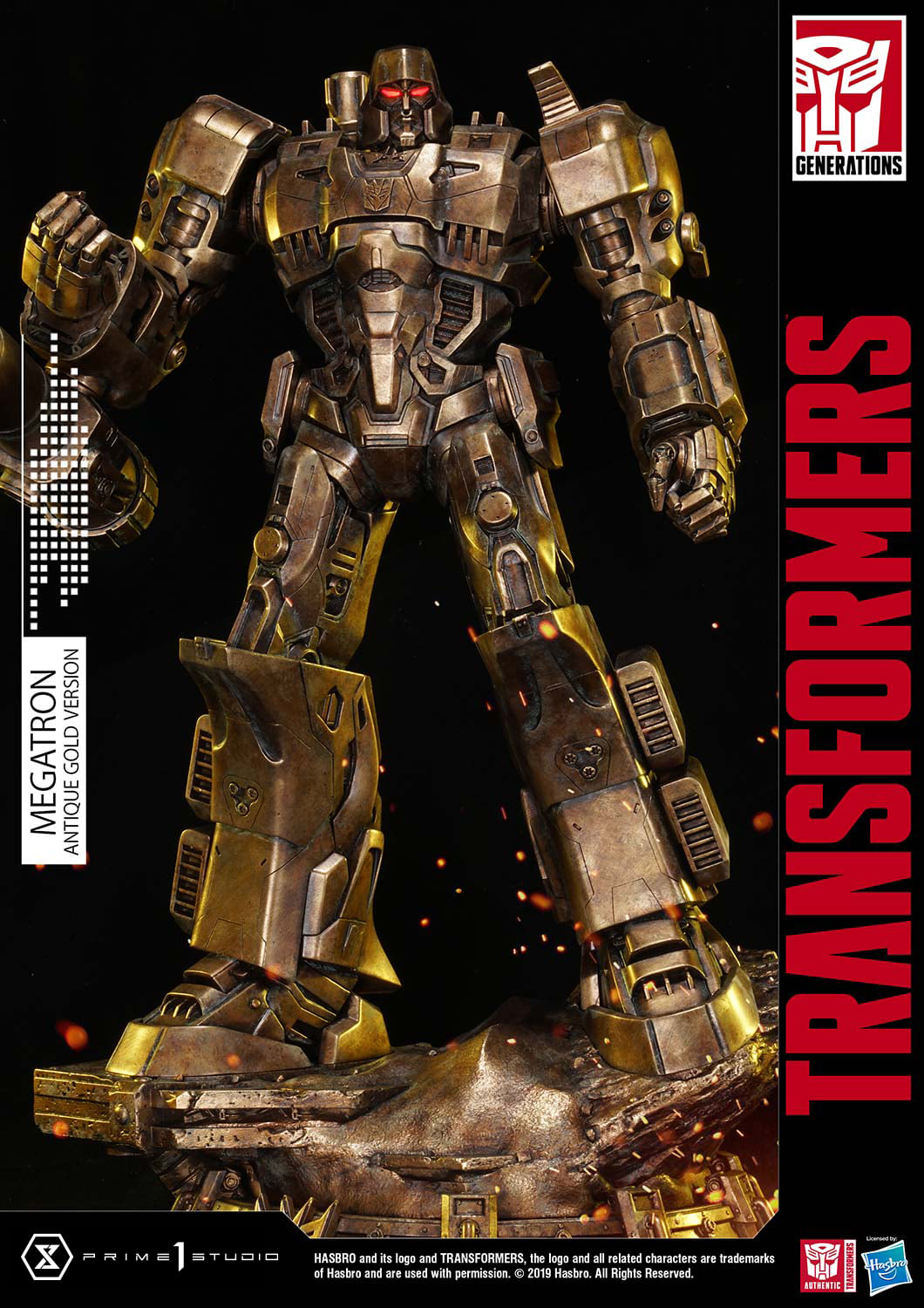 Prime 1 Studio PMTF-02AG Transformers G1 - Megatron (Antique Gold Version)