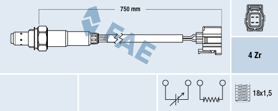 ออกซิเจนเซนเซอร์ LAMBDA BENZ W204,W212 (0065422218)