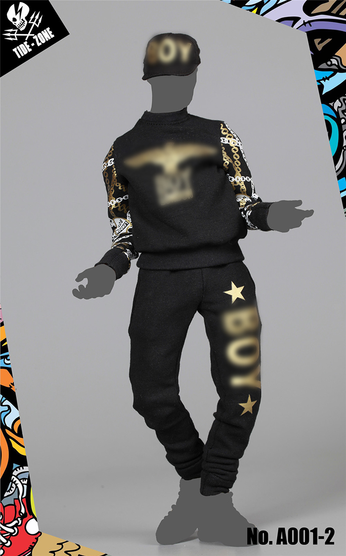 TIDE-ZONE A001 Street Fashion Black Outfits