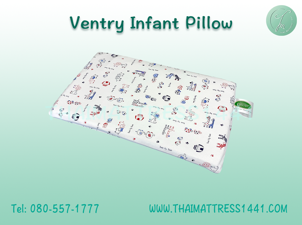 หมอนหนุนยางพารา สำหรับเด็กแรกเกิด Venty Infant Pillow หลากหลายสี