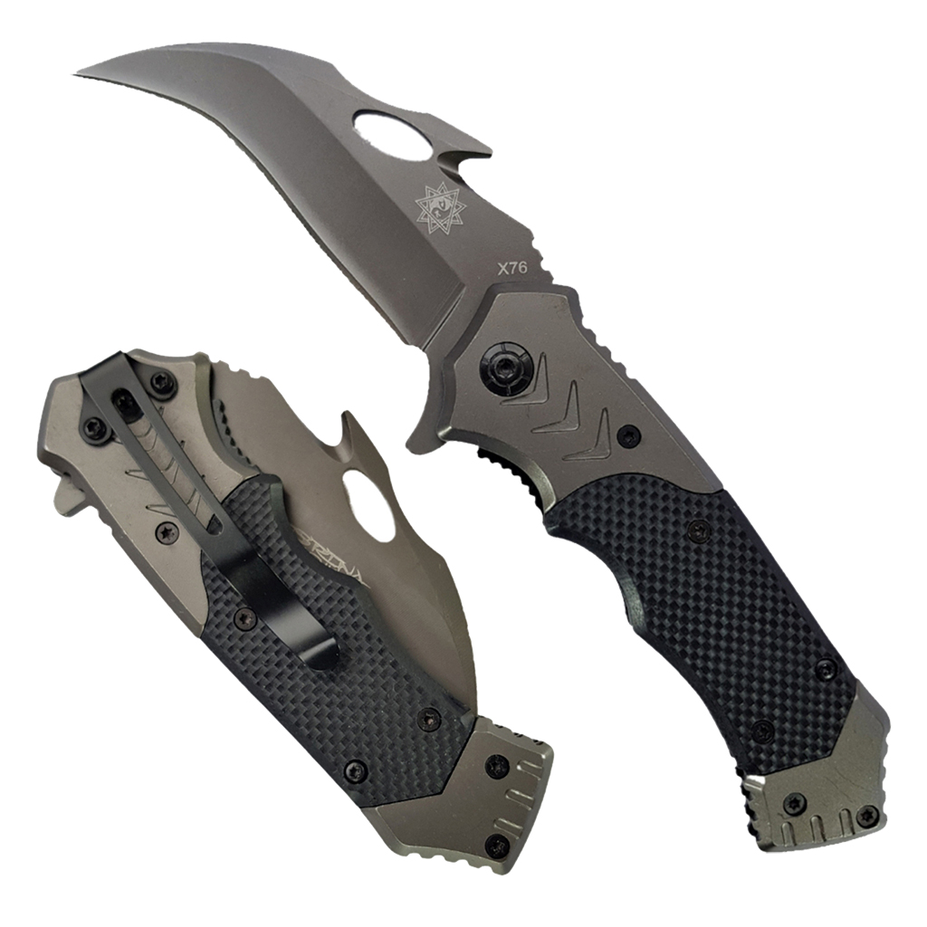 มีดพับ มีดคารัมบิต Derespina Karambit Knives X76 ขนาด 7.5 นิ้ว (19 ซม.)