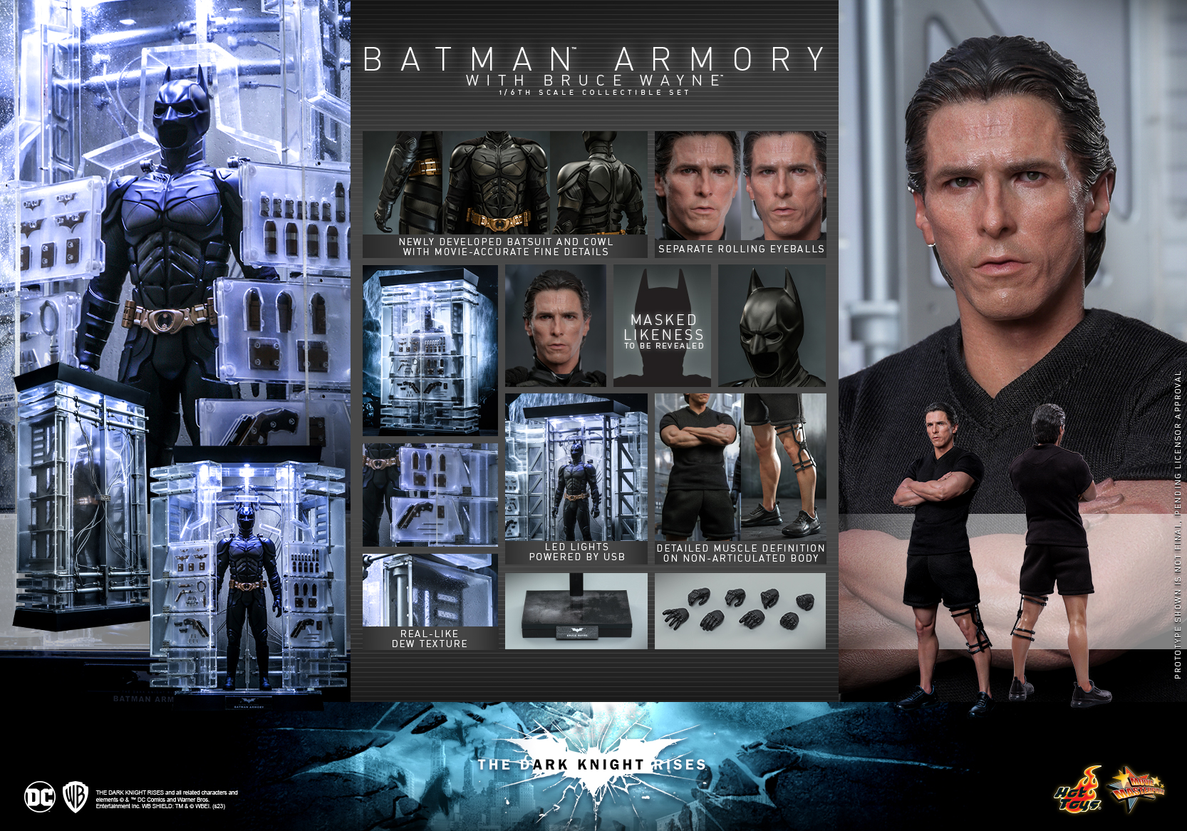 Hot Toys MMS702 1/6 The Dark Knight Rises - Batman Armory with Bruce Wayne