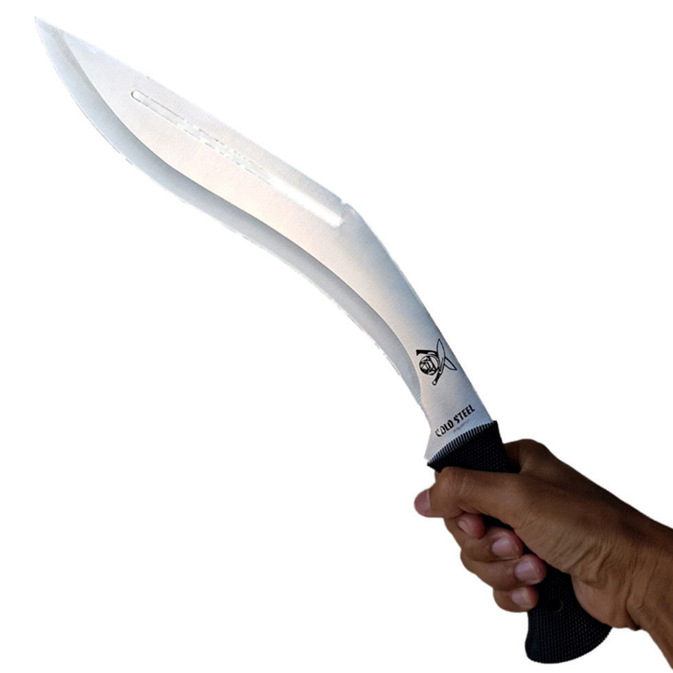 มีดพก มีดกุรข่า มีดเดินป่า มีดใบตาย Cold Steel Conqueror Kukri ขนาด 17.5 นิ้ว (44 ซม.) สีเงิน พร้อมซองผ้าไนล่อนใส่มีด