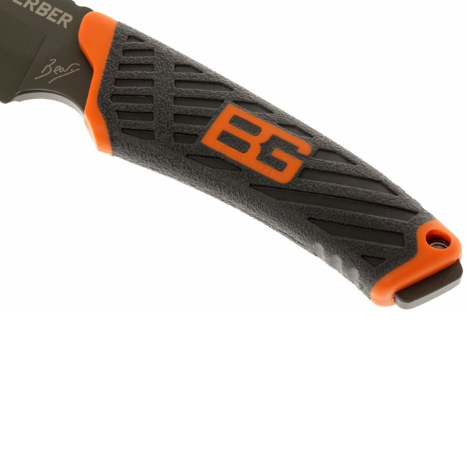 มีดใบตาย Gerber : Bear Grylls Compact Fixed Blade ขนาด 7.7 นิ้ว (19.5 ซม.) พร้อมปลอกมีด ABS เหน็บเข็มขัด