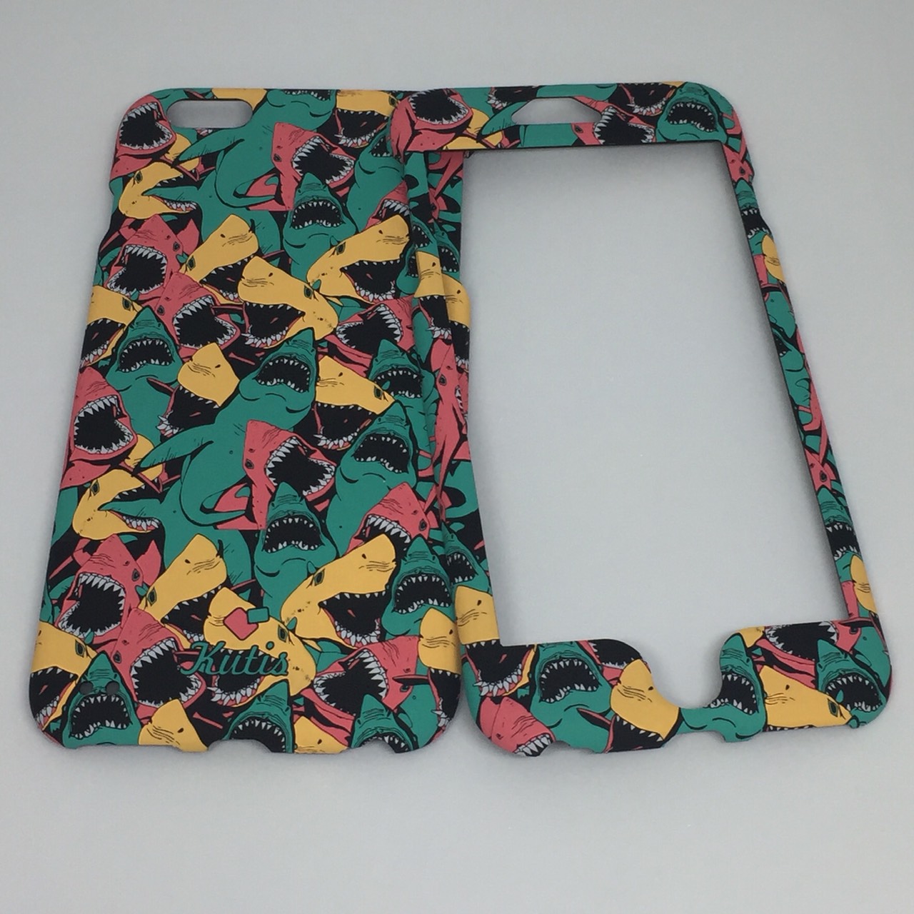 เคสคูทิส (Kutis) ไอโฟน6พลัส,6Sพลัส (ลายฉลามเขียว-แดง)มาใหม่ เคสประกบหน้า-หลัง เคสเรืองแสง เคสลายวินเทจ