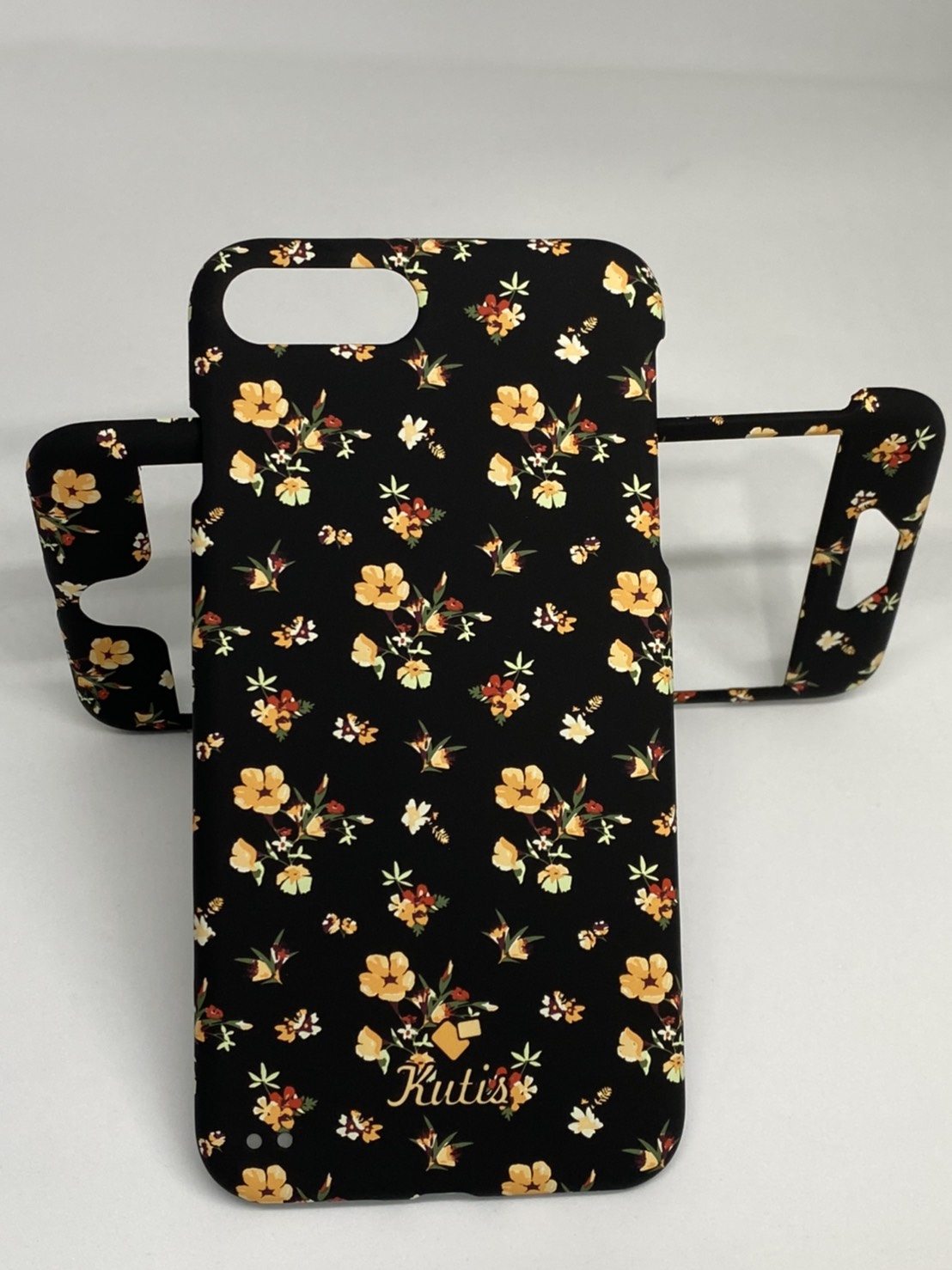 เคสคูทิส(Kutis)เคสไอโฟน7พลัส,8พลัส(ลายดอกไม้ช่อดอกสีส้ม)มาใหม่ เคสประกบหน้า-หลัง เคสเรืองแสง เคสลายวินเทจ ร้านSuperhero Klongthom