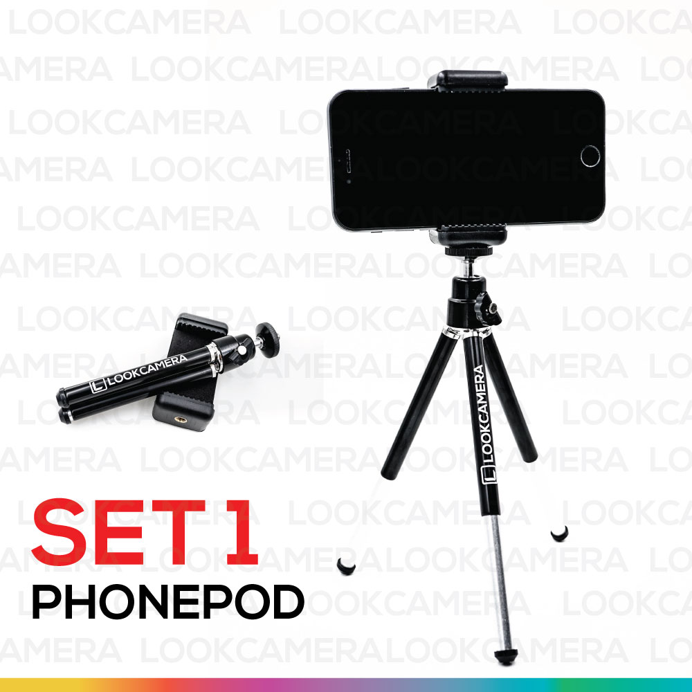 Phonepod (Set1) ขาตั้งกล้องมือถือพร้อมตัวจับ