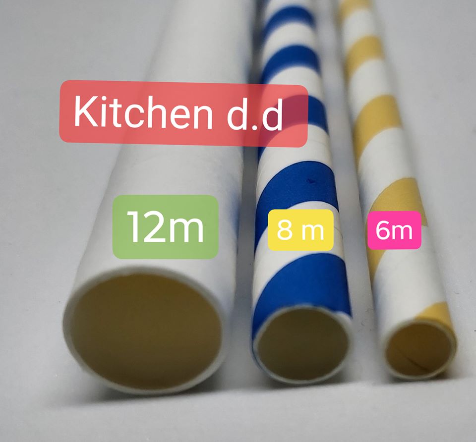 หลอดกระดาษแฟนซี หลอดย่อยสลาย หลอดรกษ์โลก