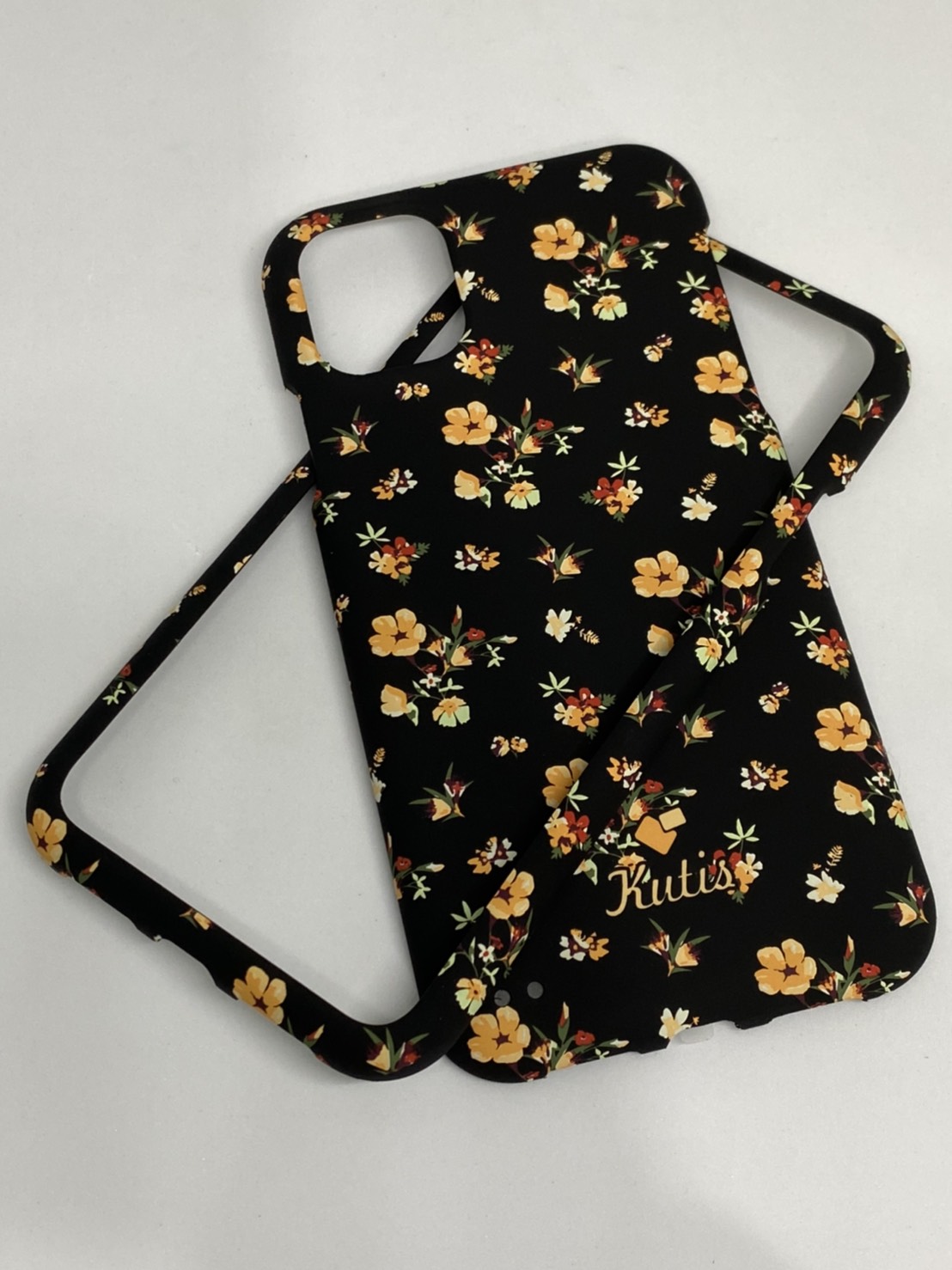 เคสคูทิส(Kutis)เคสไอโฟน11G(ลายดอกไม้ช่อดอกสีส้ม)มาใหม่ เคสประกบหน้า-หลัง เคสเรืองแสง เคสลายวินเทจ ร้านSuperhero Klongthom