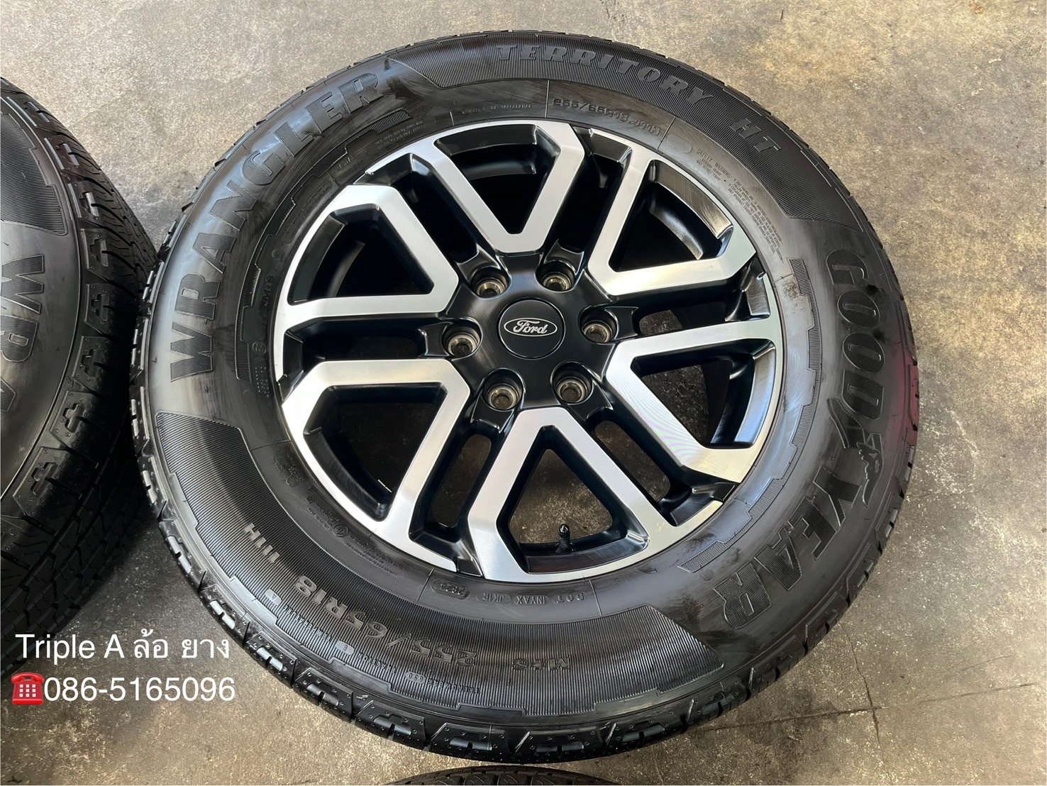 ✨ล้อแม็กพร้อมยางใหม่ป้ายแดง✨Ford Next-Gen Sport ขอบ 18 ดำหน้าเงา💖ใหม่กริ๊บ💖