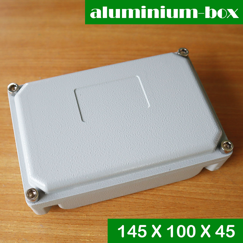 กล่องอลูมิเนียมกันน้ำ IP66 สีเทา ขนาด 145 X 100 X 45 มม. (V)