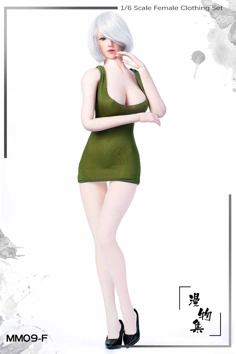 Manmodel MM09 Female Low-cut u collar mini dress