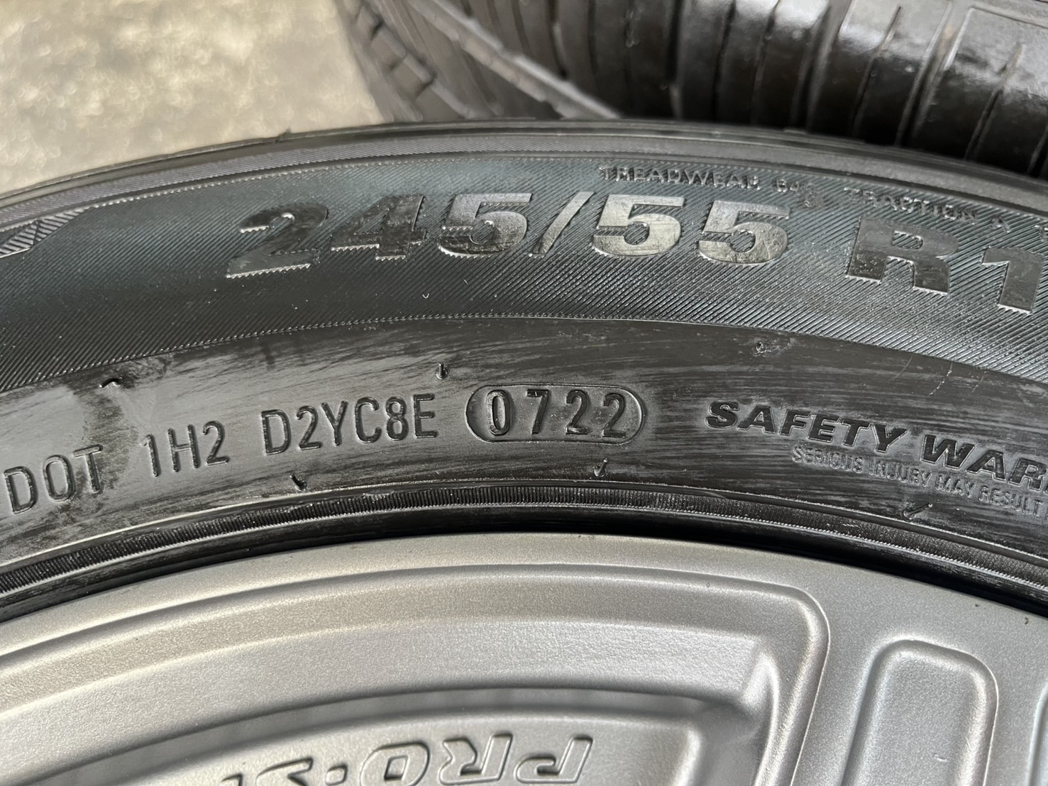 ✨ล้อแม็กแต่ง 5รู114✨SHOGUN ขอบ 17 สีเทา พร้อมยาง 245-55-17 KUMHO💥ปี 22💥