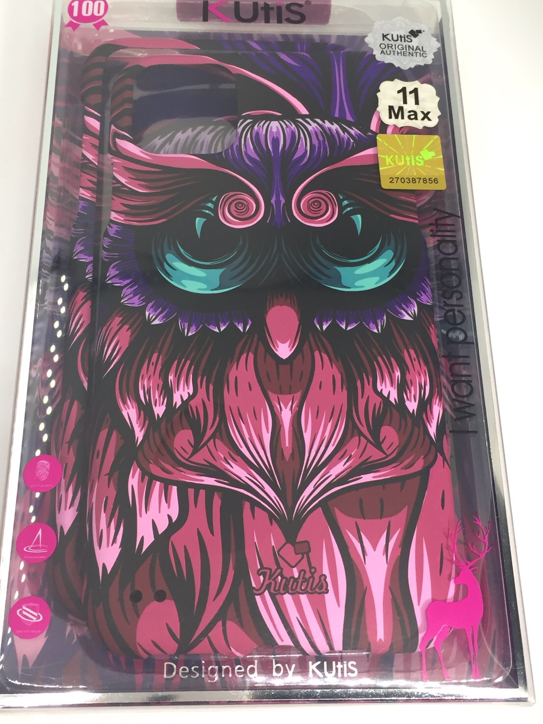 เคสคูทิส(Kutis)เคสไอโฟน11MAX(ลายนกฮูก)มาใหม่ เคสประกบหน้า-หลัง เคสเรืองแสง เคสลายวินเทจ ร้านSuperhero Klongthom