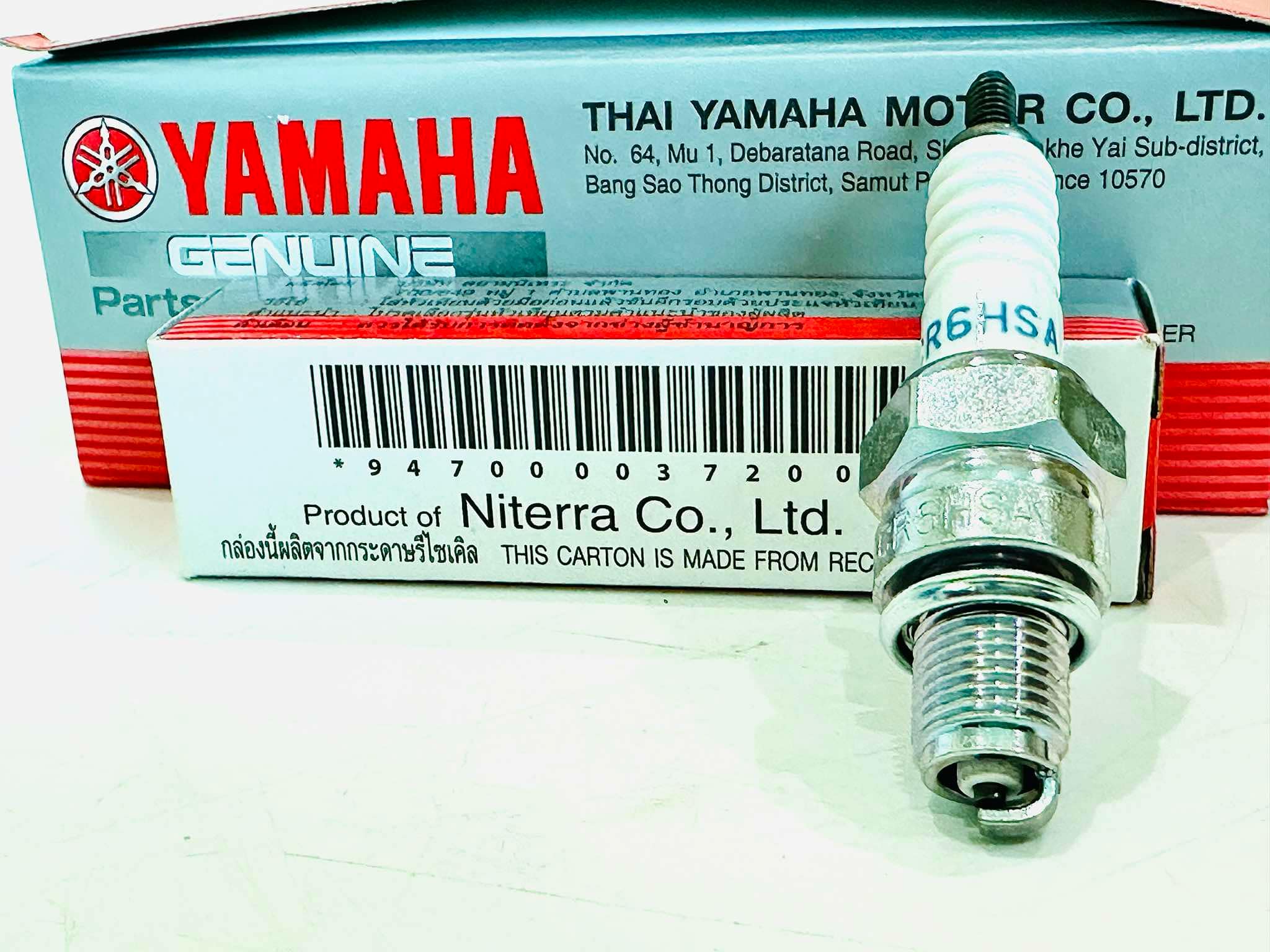 หัวเทียน yamaha QBIX แท้ศูนย์yamaha CR6HSA B31