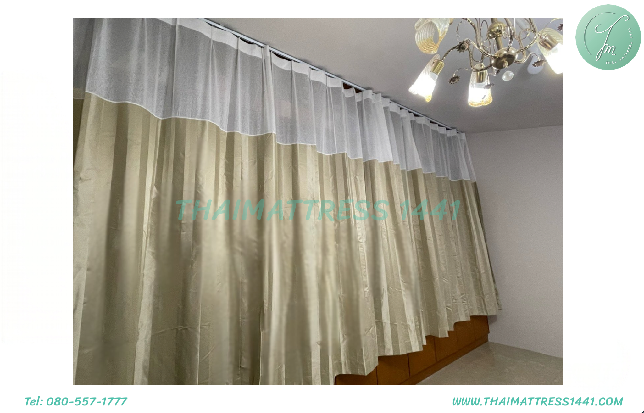 ผ้าม่านโปร่ง สั่งตัดตามขนาด เลือกลายผ้าได้ : Sheer curtain