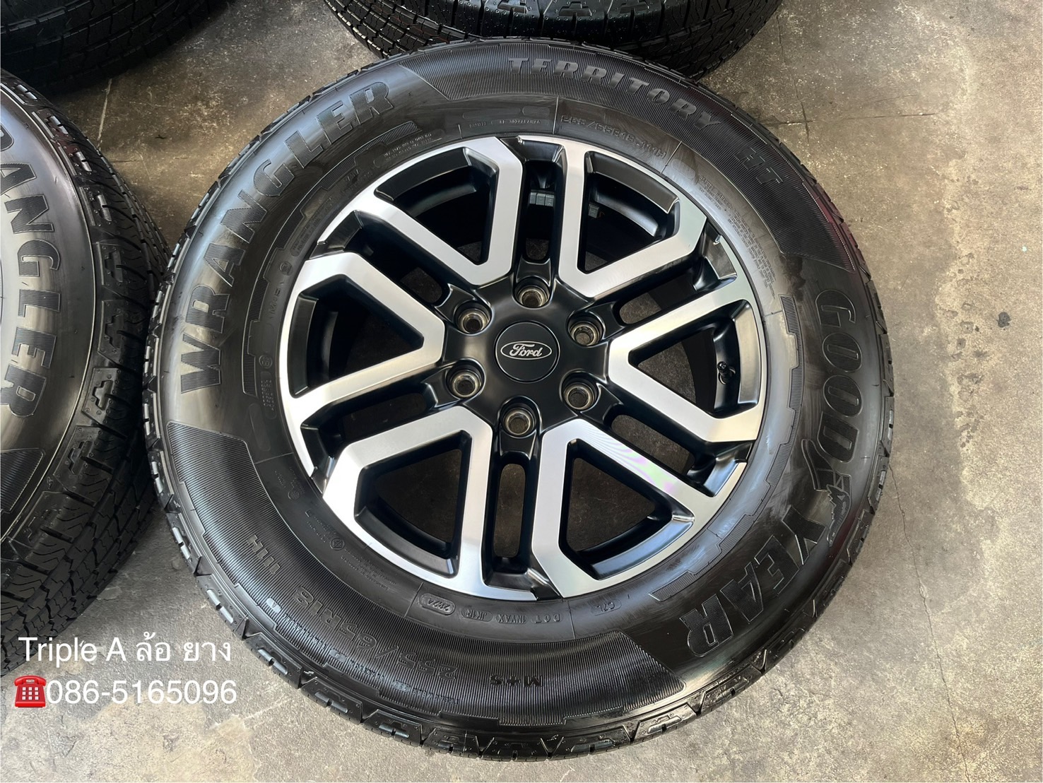 ✨ล้อแม็กพร้อมยางใหม่ป้ายแดง✨Ford Next-Gen Sport ขอบ 18 ดำหน้าเงา💖ใหม่กริ๊บ💖