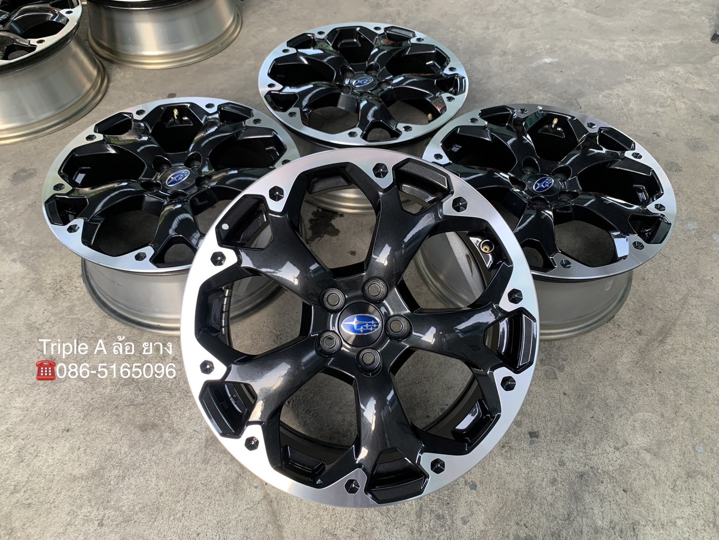✨ล้อแม็กป้ายแดง 5รู100✨Subaru XV EyeSight ขอบ 17 ดำหน้าเงา