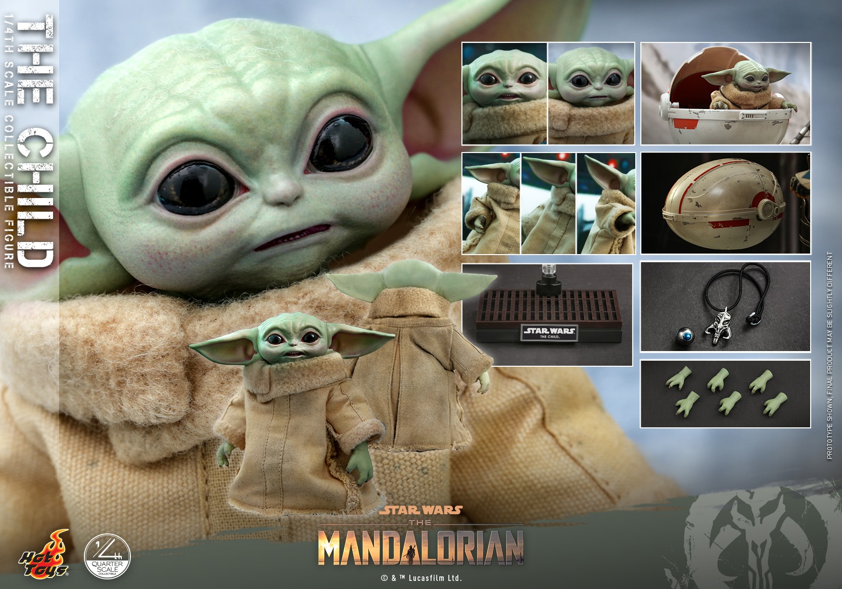 Hot Toys QS018 1/4 Star Wars™ The Mandalorian™ - The Child