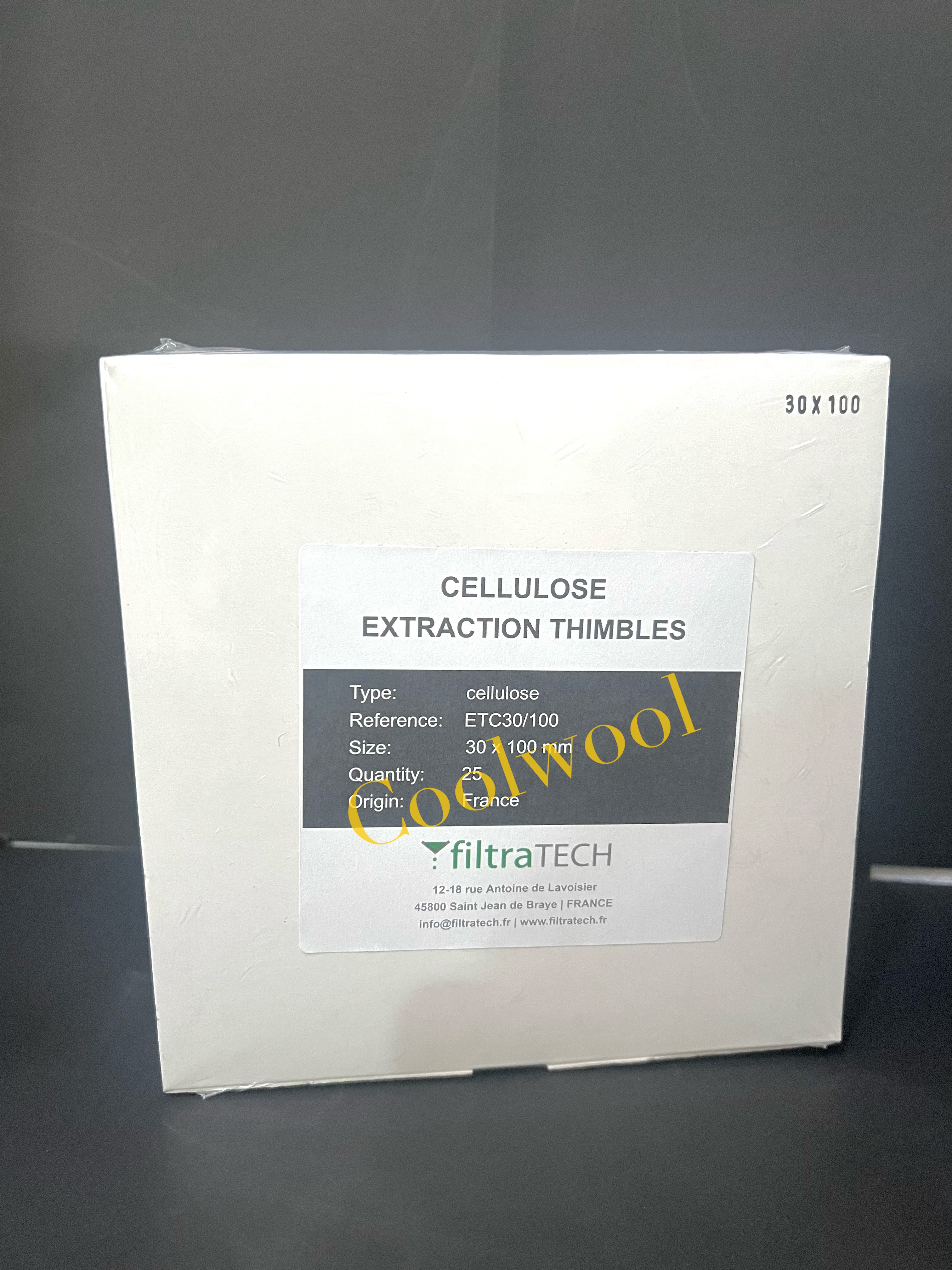 Extraction thimble30x100mm (25pcs/pkg)-Filtratech France