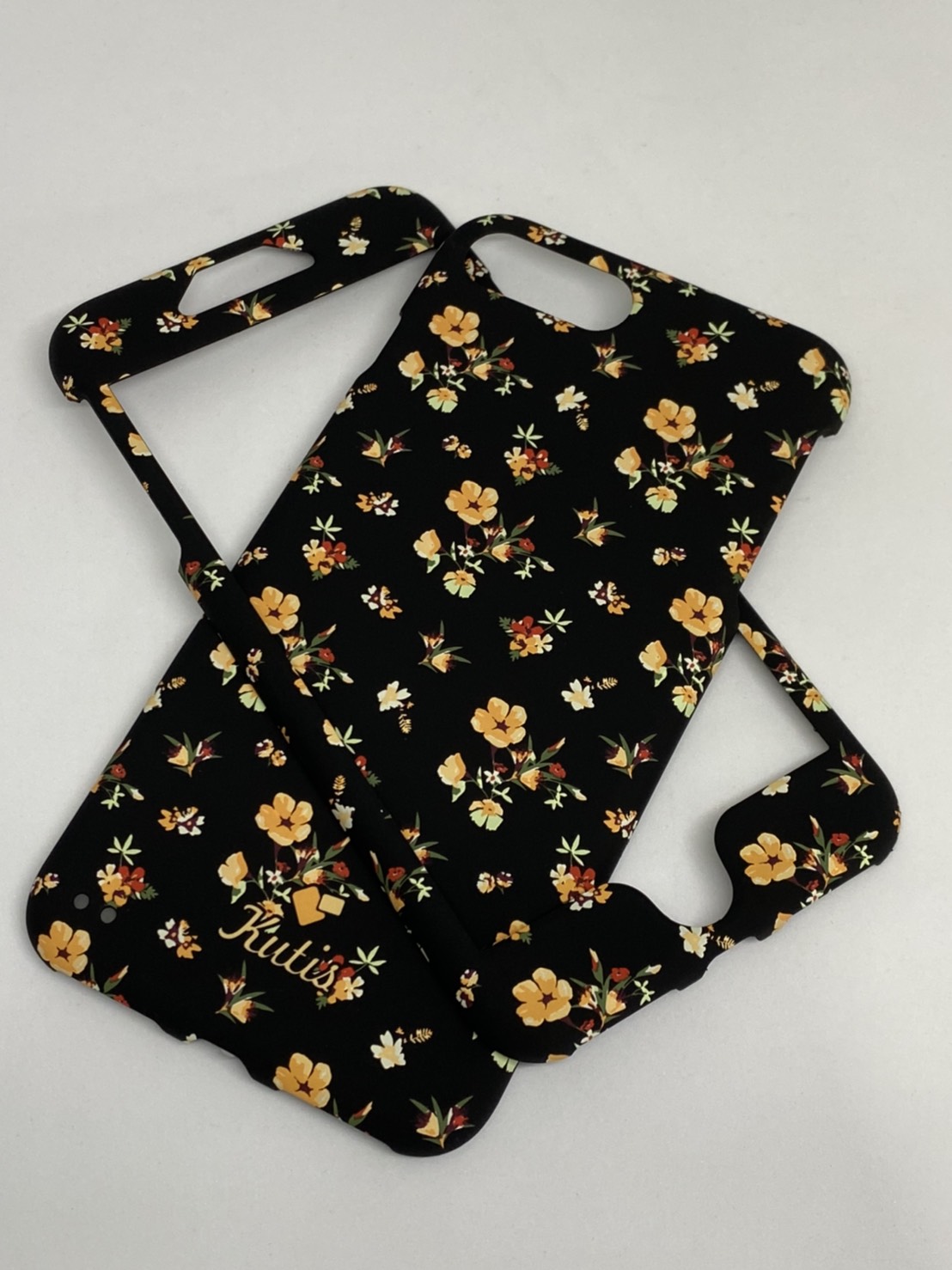 เคสคูทิส(Kutis)เคสไอโฟน7พลัส,8พลัส(ลายดอกไม้ช่อดอกสีส้ม)มาใหม่ เคสประกบหน้า-หลัง เคสเรืองแสง เคสลายวินเทจ ร้านSuperhero Klongthom