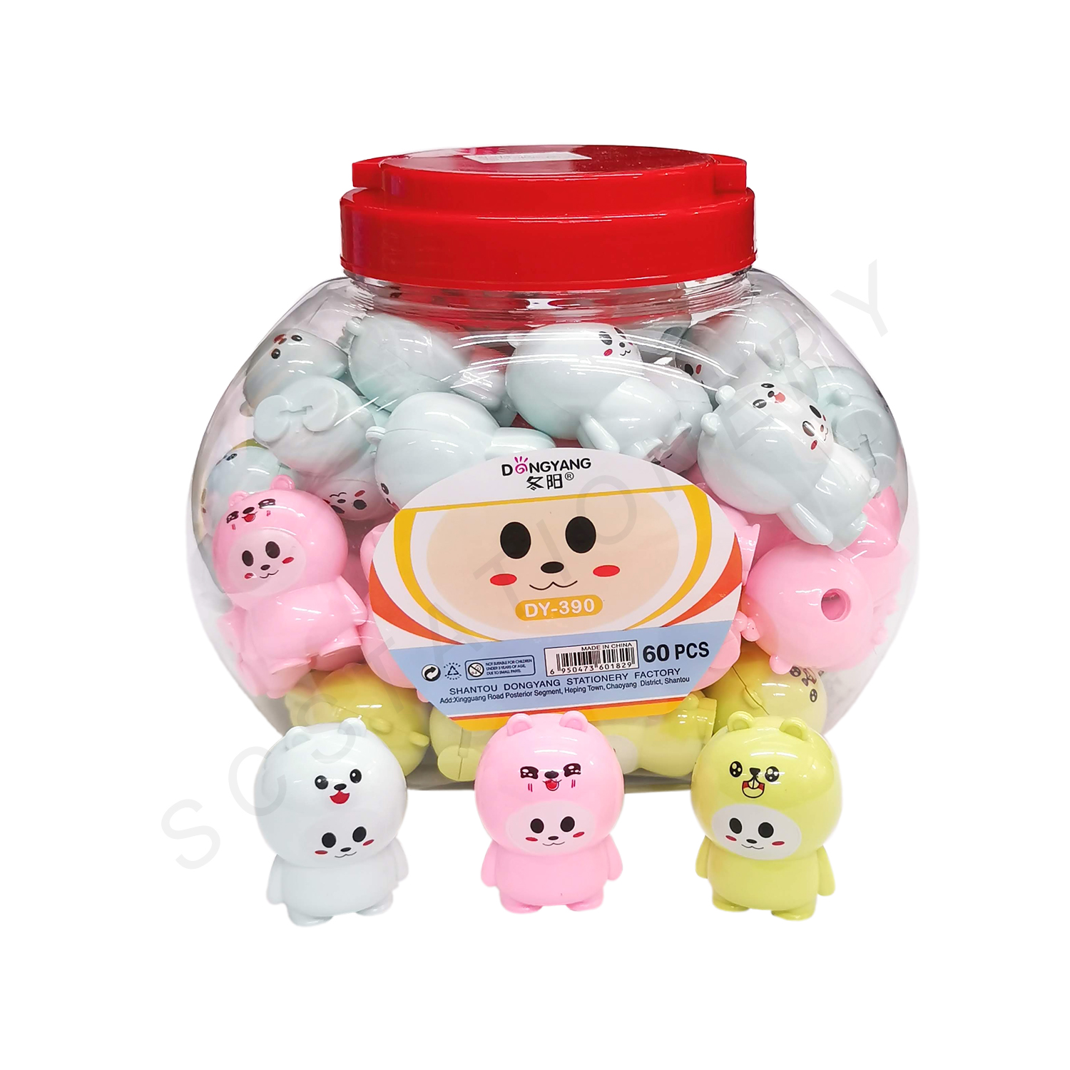 กบเหลาดินสอ หมี NO.DY-390 แพ็ค 60ชิ้น