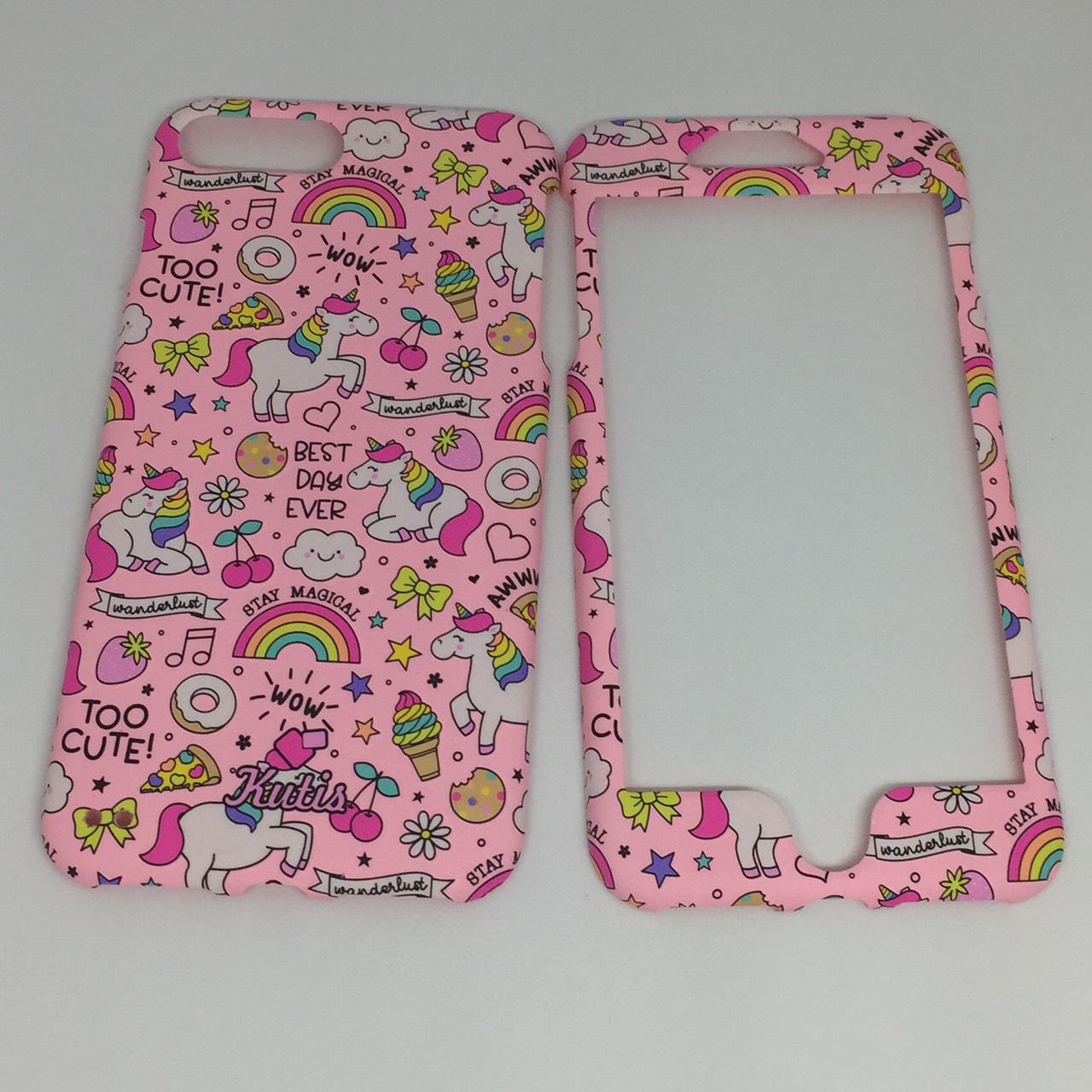 เคสคูทิส(Kutis)ไอโฟน7พลัส,8พลัส(ลายยูนิคอร์นอวบ)มาใหม่ เคสประกบหน้า-หลัง เคสเรืองแสง เคสลายวินเทจ ร้านSuperhero Klongthom