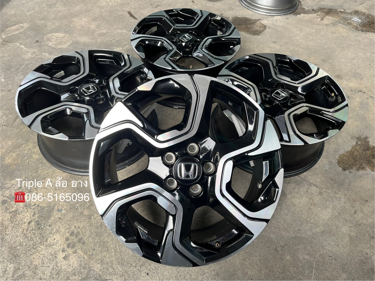 ✨ล้อแม็ก 5รู114✨Honda CRV G5 ตัวท็อป ขอบ 18 ดำหน้าเงา