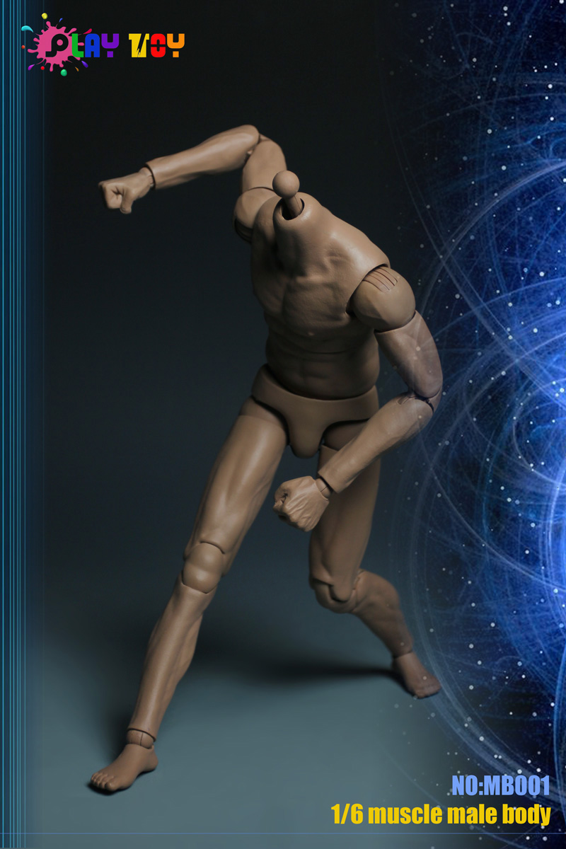 PLAY TOY MB001, MB002 1/6 Muscle male body with 2 joints on the arms