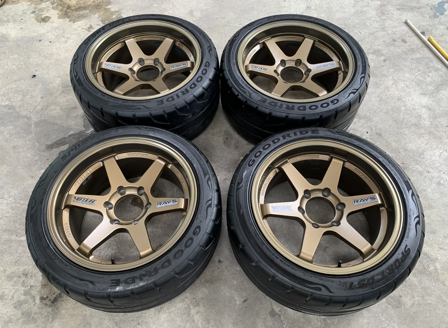 ✨ล้อแม็กแต่ง✨6รู139✨TE37 ขอบ 18 แถมยาง Goodride💥ปี 22💥