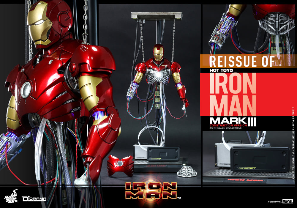 Hot Toys DS003 1/6 Iron Man - Mark III (Construction Version)