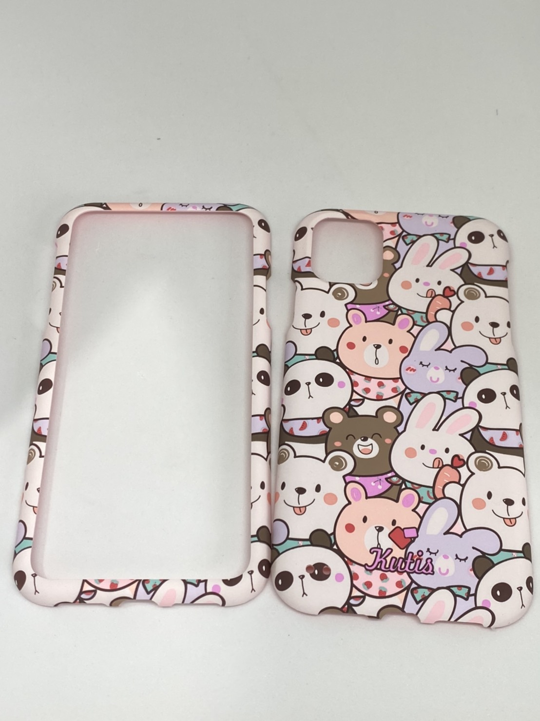 เคสคูทิส(Kutis)เคสไอโฟน11G(ลายกระต่ายกับหมี)มาใหม่ เคสประกบหน้า-หลัง เคสเรืองแสง เคสลายวินเทจ ร้านSuperhero Klongthom