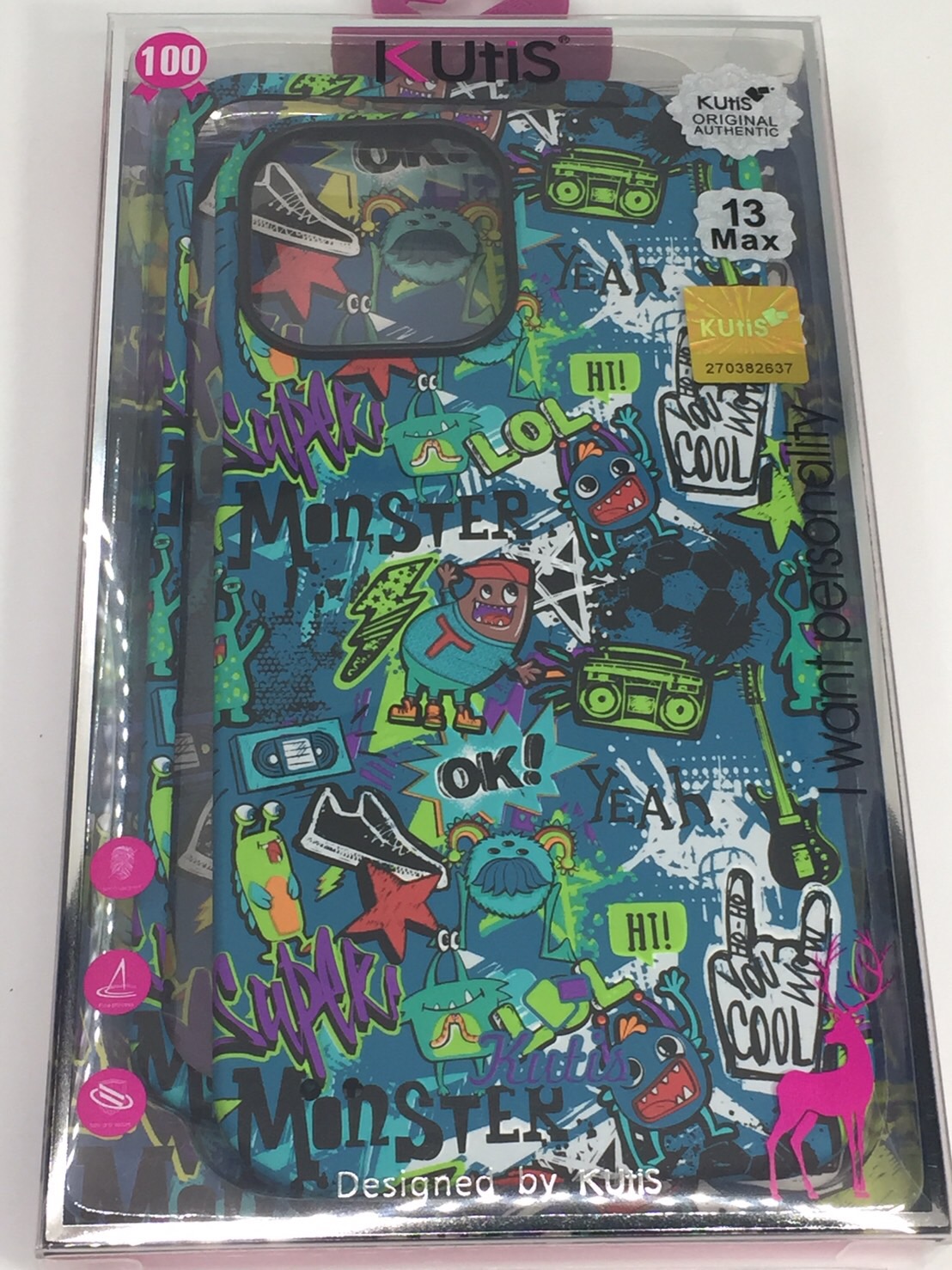 เคสคูทิส(Kutis)เคสไอโฟน13PROmax(ลายMonster)มาใหม่ เคสประกบหน้า-หลัง เคสเรืองแสง เคสลายวินเทจ ร้านSuperhero Klongthom