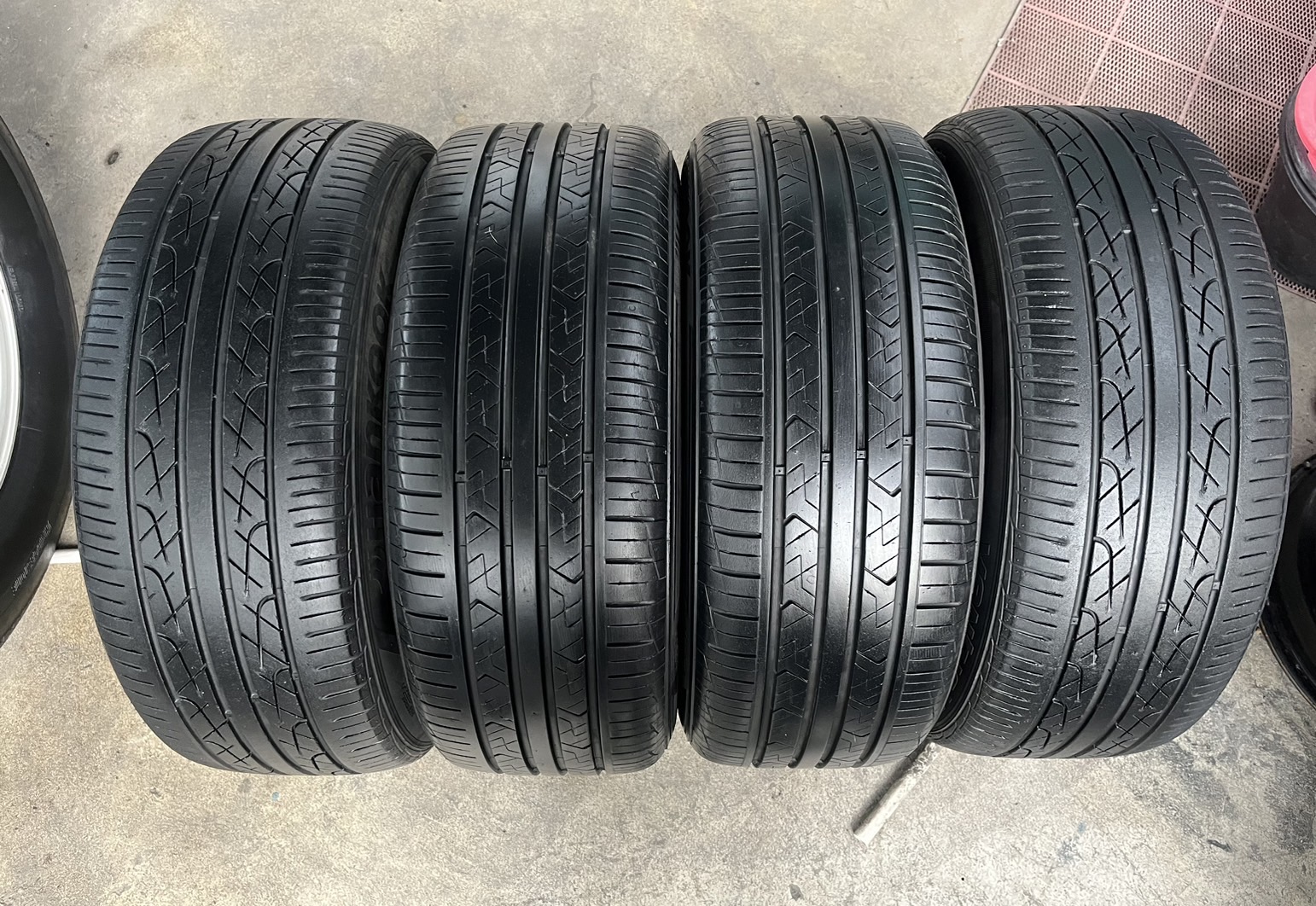 ✨ล้อแม็กแต่ง 4รู100✨STANCE ขอบ 15 ดำหน้าเงา พร้อมยาง 195-55-15 Hankook ปี 19